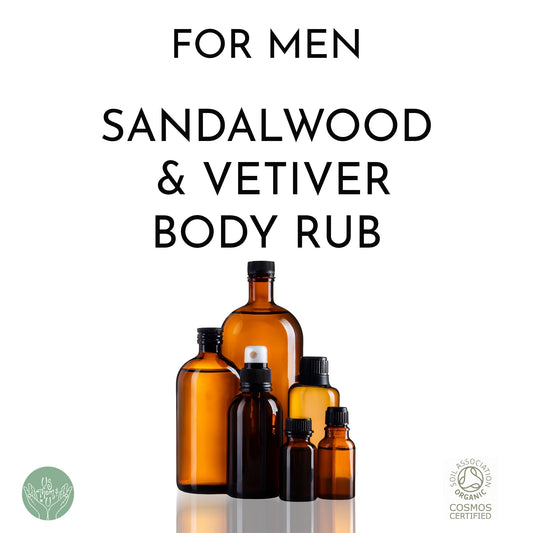 UsthemandU Skin Care Men's Sandalwood Body Rub UK based aromatherapy specialists